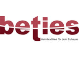 beties Logo in rot mit Schriftzug Heimtextilien für dein Zuhause