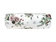Nackenrollenhülle ca. 15x40 cm mauve – Winterdeko mit gefrosteten Rosen – 100% Baumwolle – Aus der beties Magie des Winters "Frost-Rose" Kollektion.
