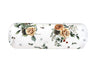 Nackenrollenhülle ca. 15x40 cm orange – Winterdeko mit gefrosteten Rosen – 100% Baumwolle – Aus der beties Magie des Winters "Frost-Rose" Kollektion.