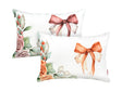 Kissenhülle ca. 25x35 cm – Winterdeko mit gefrosteten Rosen und Schleife – 100% Baumwolle – Aus der beties Magie des Winters "Frost-Rose-Schleife" Kollektion.
