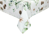Tischdecke 110x110–130x220 cm – Winterdeko mit Tannenzapfen – 100% Baumwolle – aus der beties Kollektion, Magie des Winters "Moggl"