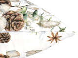 Kissenhuelle ca. 25x35 cm Detailansicht des Reissverschluss – Winterdeko mit Tannenzapfen – 100% Baumwolle – aus der beties Kollektion, Magie des Winters "Moggl"
