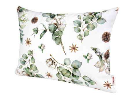 Kissenhuelle ca. 25x35 cm – Winterdeko mit Tannenzapfen – 100% Baumwolle – aus der beties Kollektion, Magie des Winters "Moggl"