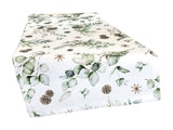 Tischläufer ca. 40x130 cm – Winterdeko mit Tannenzapfen – 100% Baumwolle – aus der beties Kollektion, Magie des Winters "Moggl"