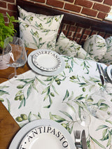 Mediterrane Kissenhülle ca. 60x60 cm aus 100% Baumwolle - Oliven Design aus der beties "Italy Collection"