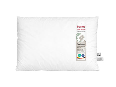 beties PublikFree Polyesterflocken Füllkissen 40x60 cm – Etikett – Polyester, vegan, waschbar, Made in Europe