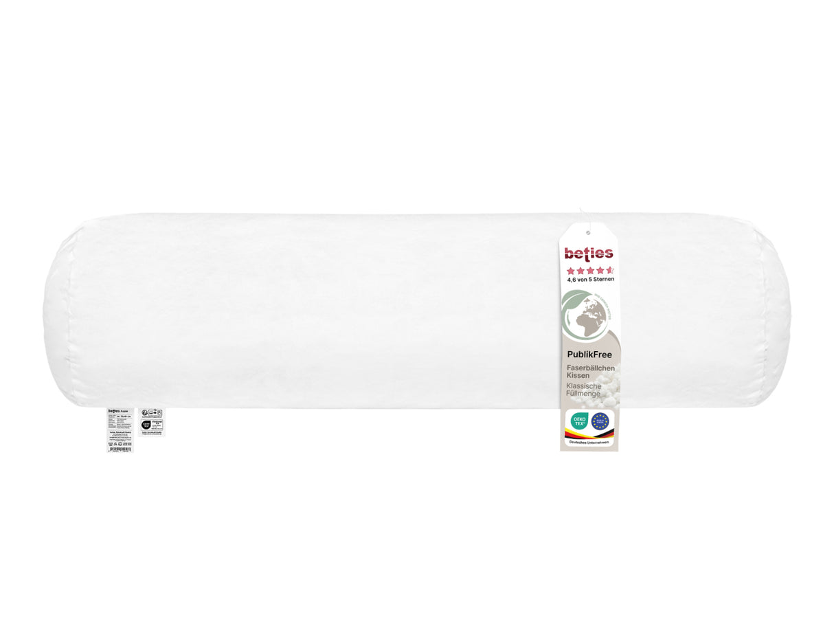 Nackenrolle 13x50 cm Innenkissen weich – Faserbällchen Kissenfüllung – beties PublikFree