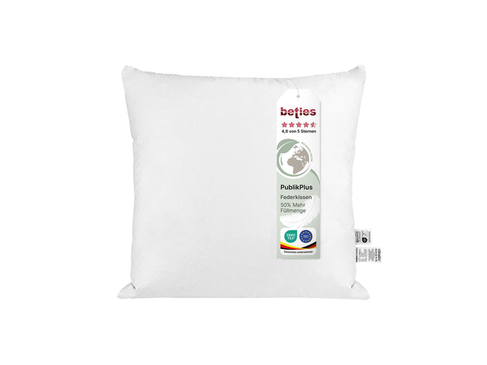 beties Publikplus Federkissen Fuellkissen 50x50 cm mit etikett