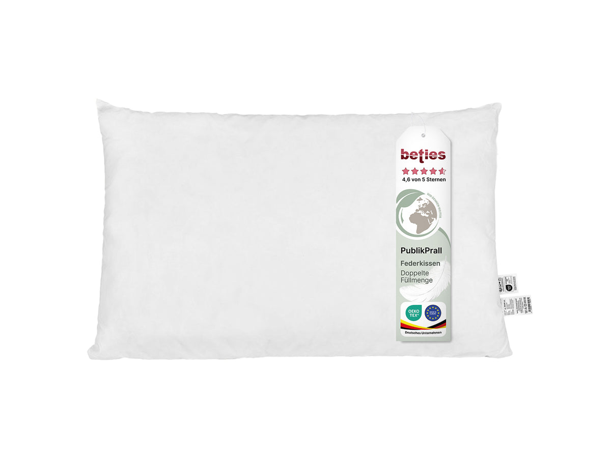 Federkissen 30x50 cm festes Polsterkissen – 100 % Mehrfüllung | PublikPrall