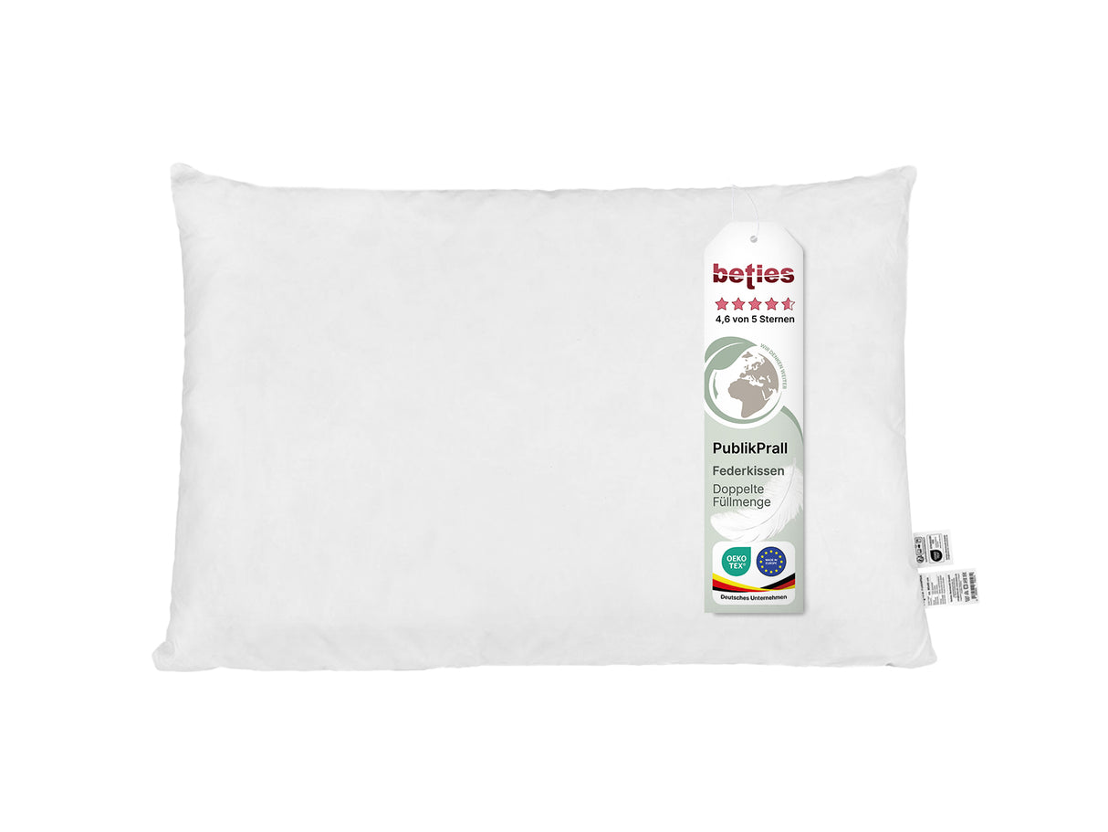 beties Publikprall Federkissen Fuellkissen 40x60 cm Etikett 