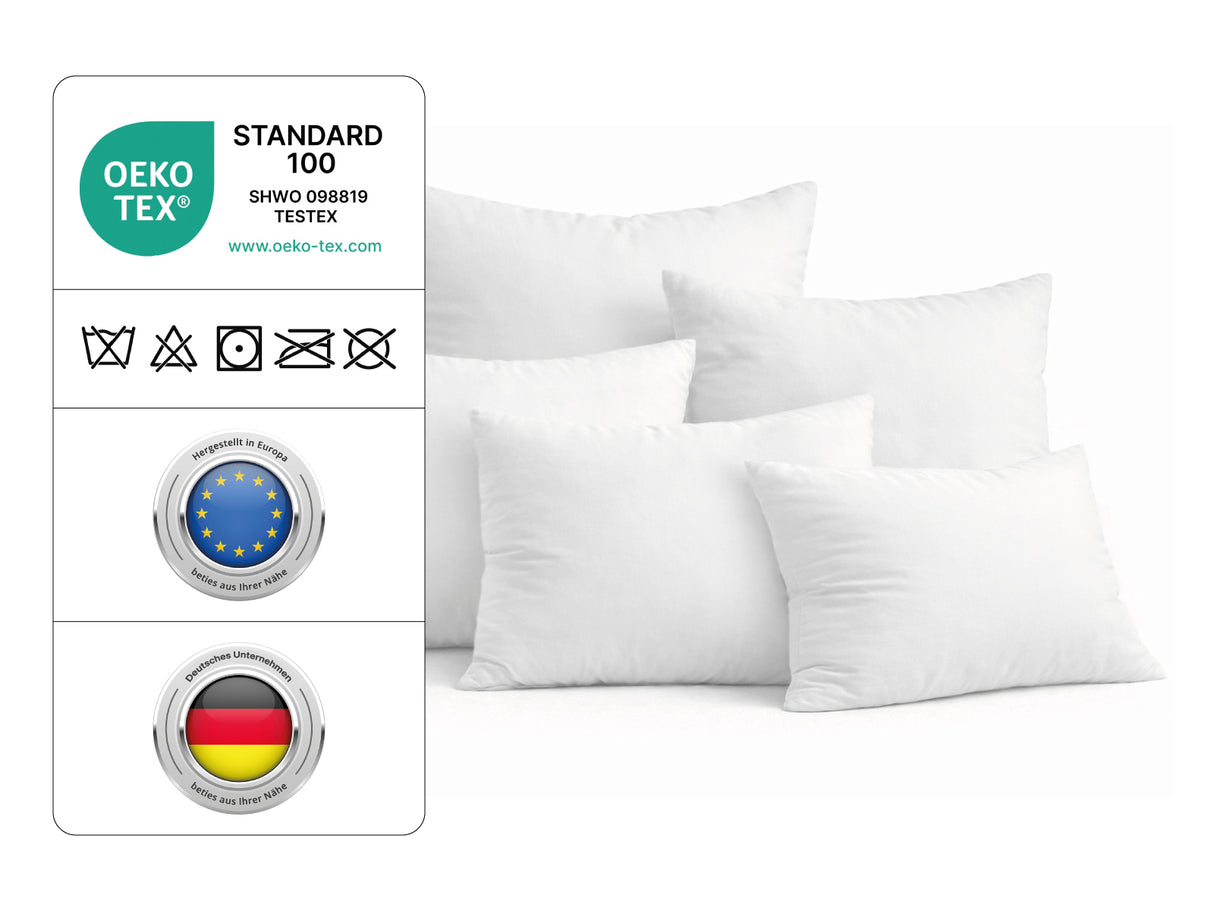  beties Publikprall Federkissen Fuellkissen OEKO-TEX Standard 100 Zertifizierung Siegel Informationen 