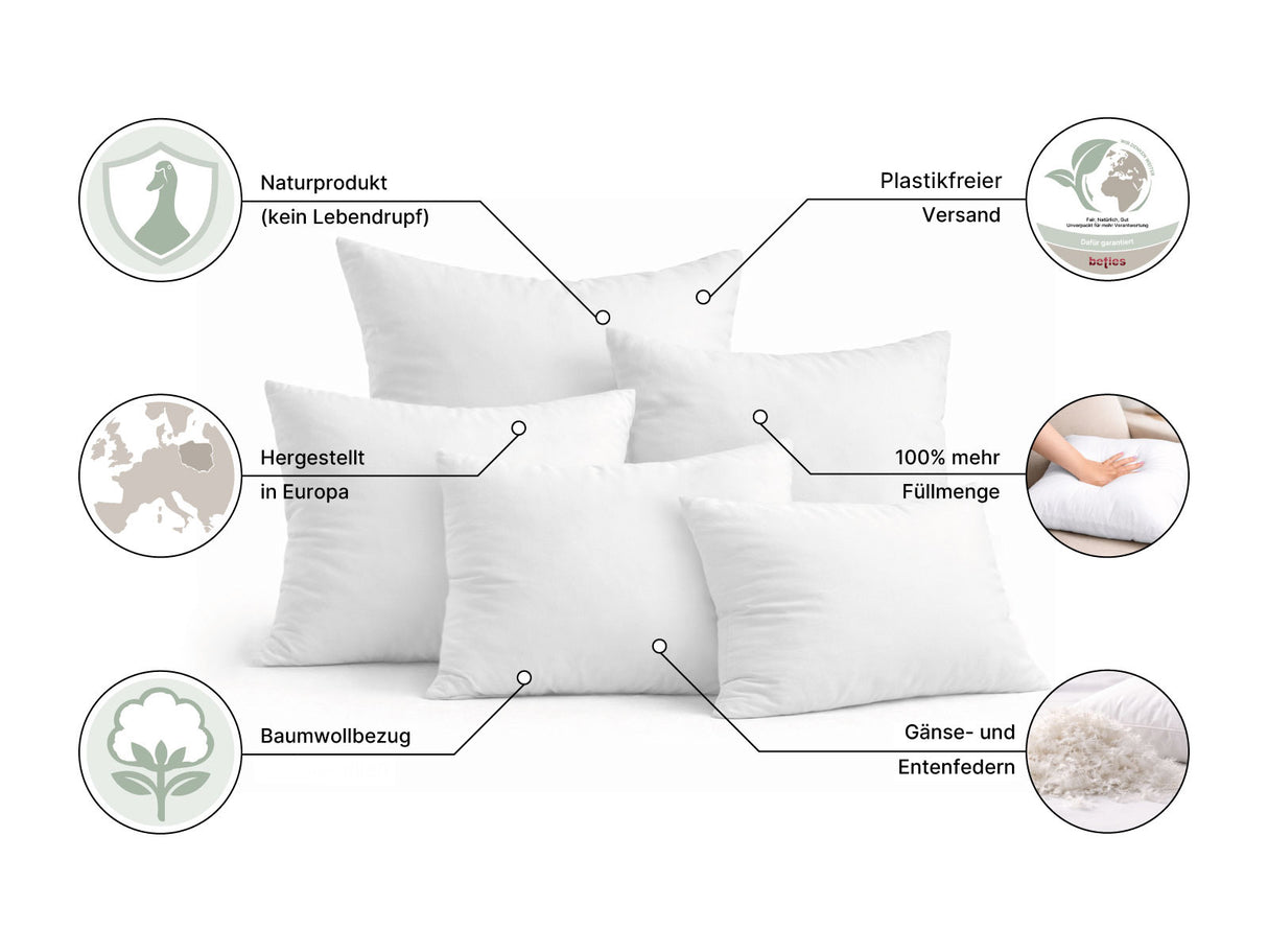 beties Publikprall Federkissen Fuellkissen Informationen und details