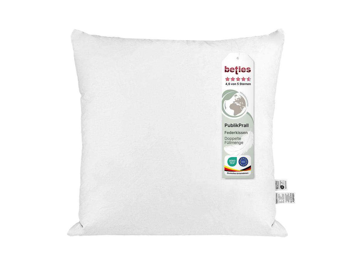 beties Publikprall Federkissen Kopfkissen 80x80 cm Etikett 