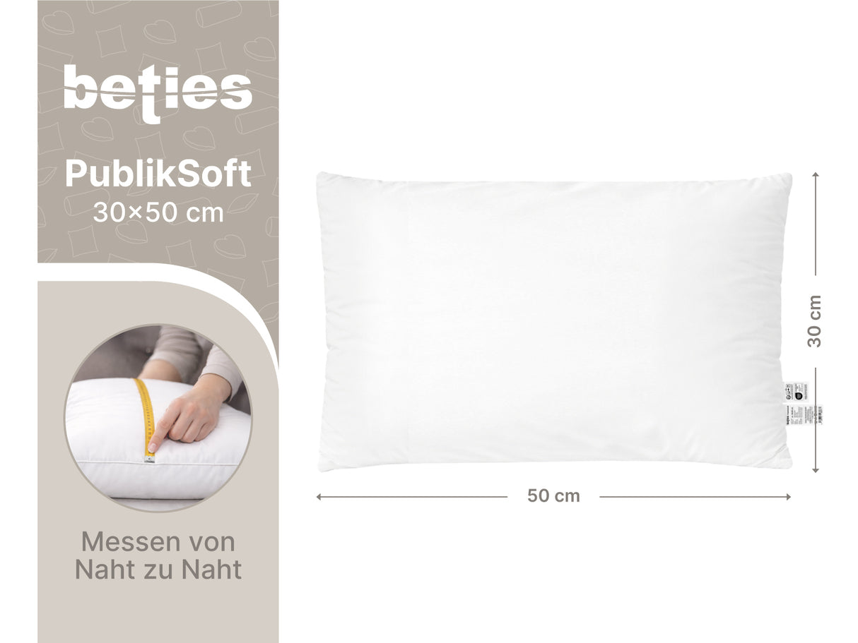 Daunenkissen 30x50 cm weich bauschig – Sofakissen Dekokissen – beties PublikSoft