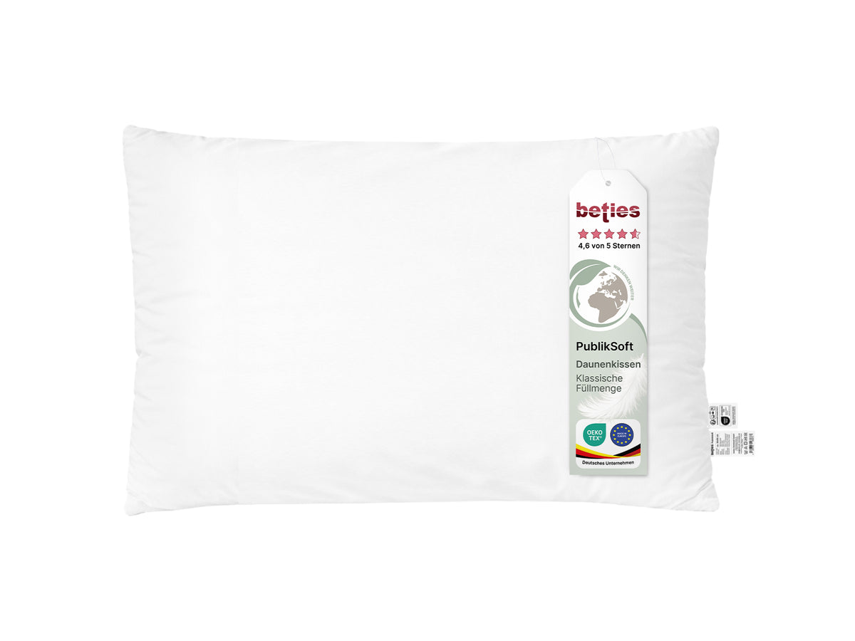 Daunenkissen 40x60 cm weich bauschig – Sofakissen Kopfkissen | PublikSoft
