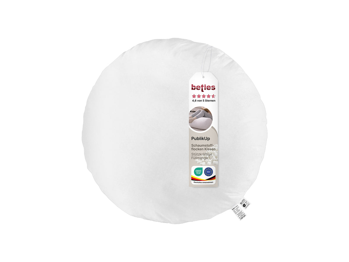 Rundkissen Ø 60 cm extra fest – kleines XS Bodenkissen Sitzkissen variabel befüllbar | PublikUp