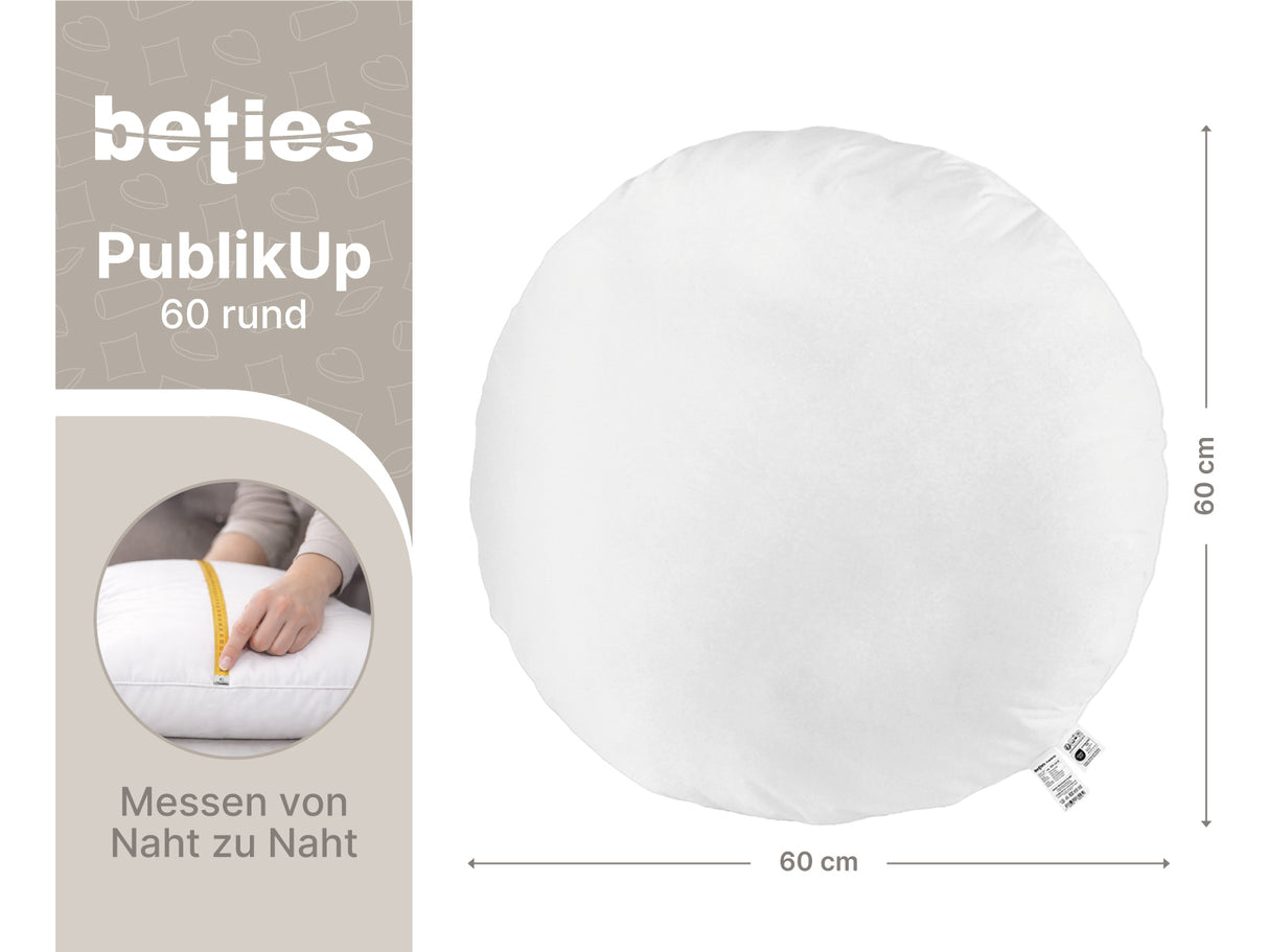 Boden-/Rundkissen ca. 60 cm Ø Schaumstoff-Flocken beties  "PublikUp"