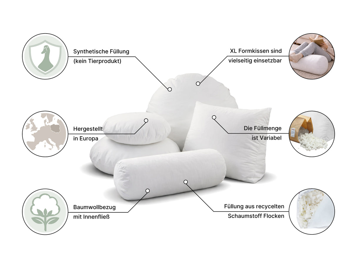 Boden-/Rundkissen ca. 100 cm Ø Schaumstoff-Flocken beties  "PublikUp"