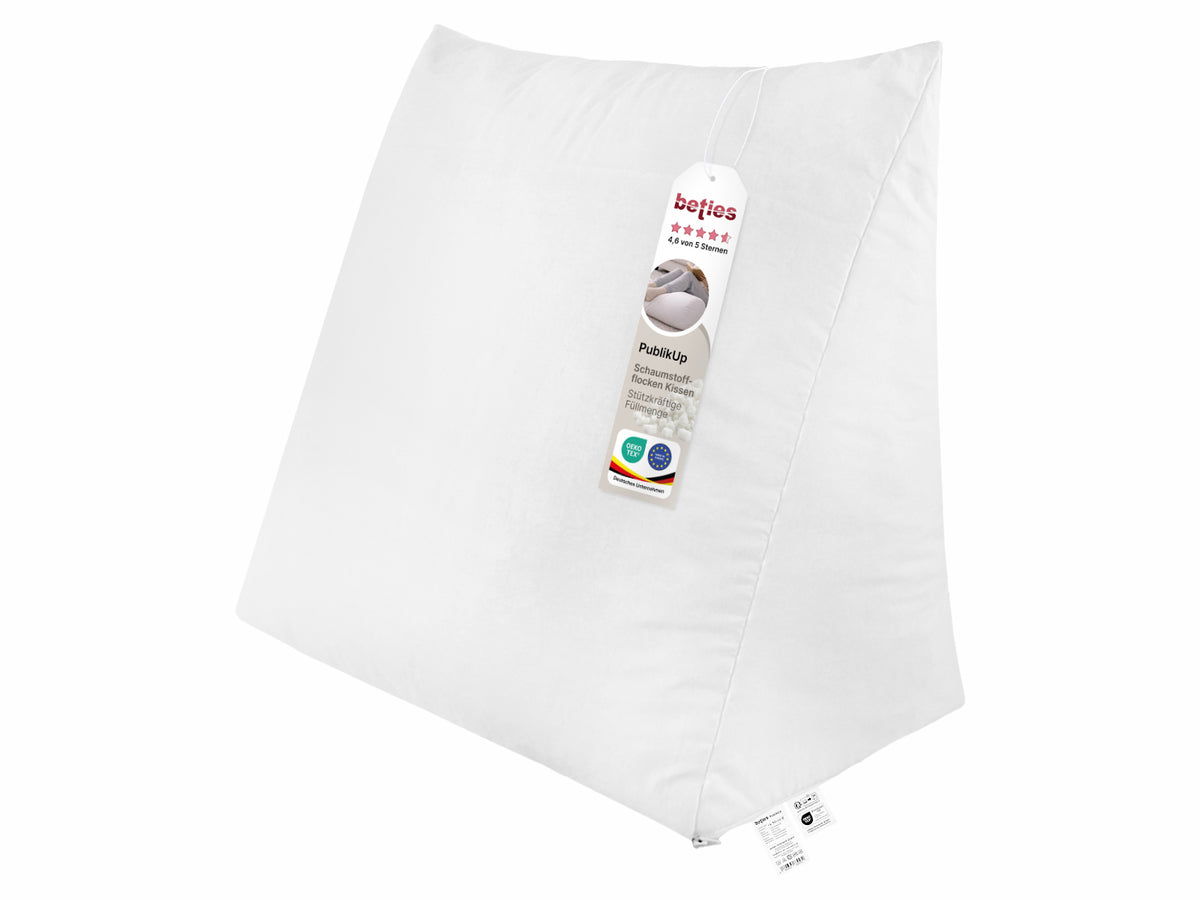 Keilkissen 62x49x30 cm – Sitzkeilkissen Lesekissen Gamingkissen variabel befüllbar | PublikUp