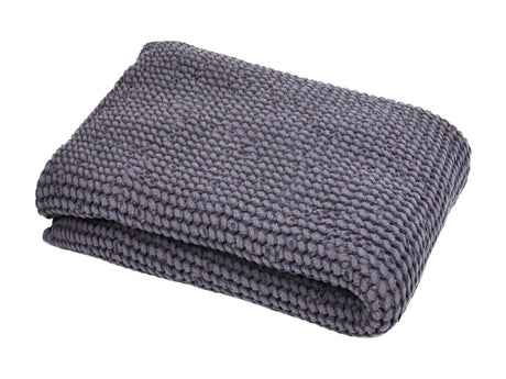 Sauna Schweiß- & Sitztuch Fjord-blau ca. 50x70 cm – aus Waffelpique Baumwoll-Leinenmix von beties aus der "PUR.NATURE" Serie.