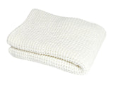 Sauna Schweiß- & Sitztuch Gletscher-weiß ca. 50x70 cm – aus Waffelpique Baumwoll-Leinenmix von beties aus der "PUR.NATURE" Serie.