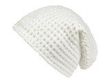 Sauna-Beanie von der Seite in der Farbe Gletscher-weiss One-Size Unisex aus Waffelpique Baumwoll-Leinenmix von beties aus der "PUR.NATURE" Serie.