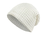 Sauna-Beanie von vorne in der Farbe Gletscher-weiss One-Size Unisex aus Waffelpique Baumwoll-Leinenmix von beties aus der "PUR.NATURE" Serie.