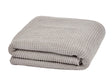 Wellness- & Wohndecke Nebel-grau ca. 215x230 cm – große Waffelpique Tagesdecke aus Baumwoll-Leinenmix beties "PUR.NATURE"