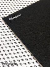 Wabenstoff Detail in weiß Vorder und Rückseite