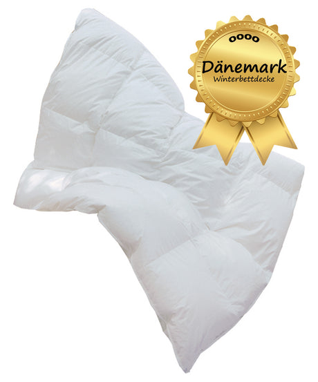 Winter-Bettdecke warme Bettdecke 155x200 cm 1320 g grönländische Daunen/Federn "Publik-Dänemark" Hermetic/Bielefelder